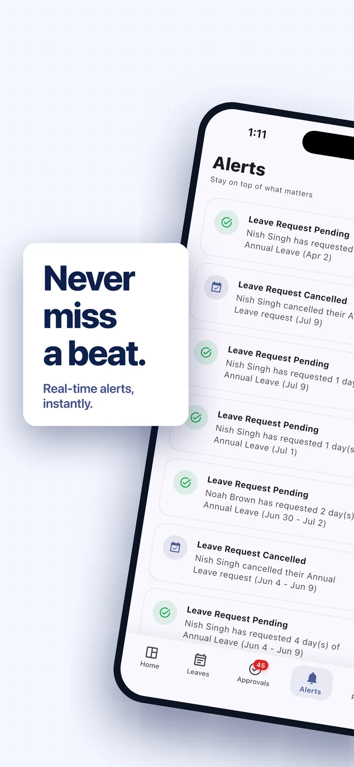 Never miss a beat — real-time alerts, instantly